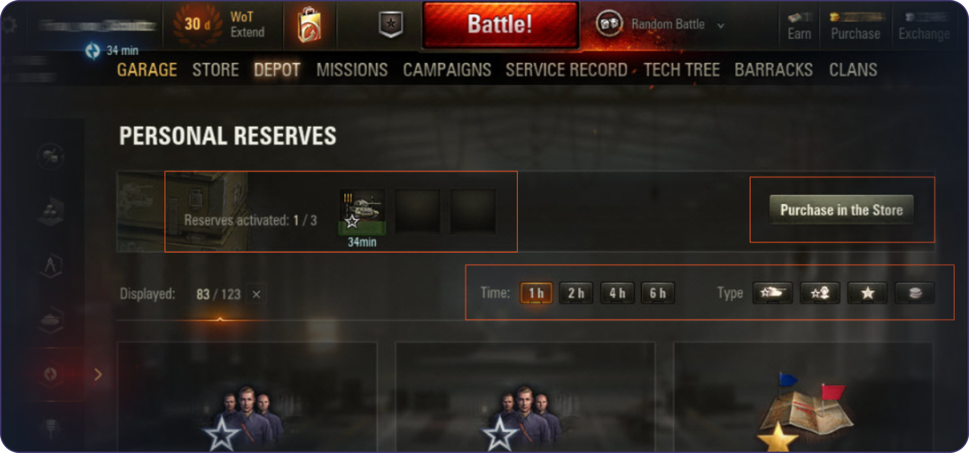 Legacy Layout — World of Tanks Boosters redesign.