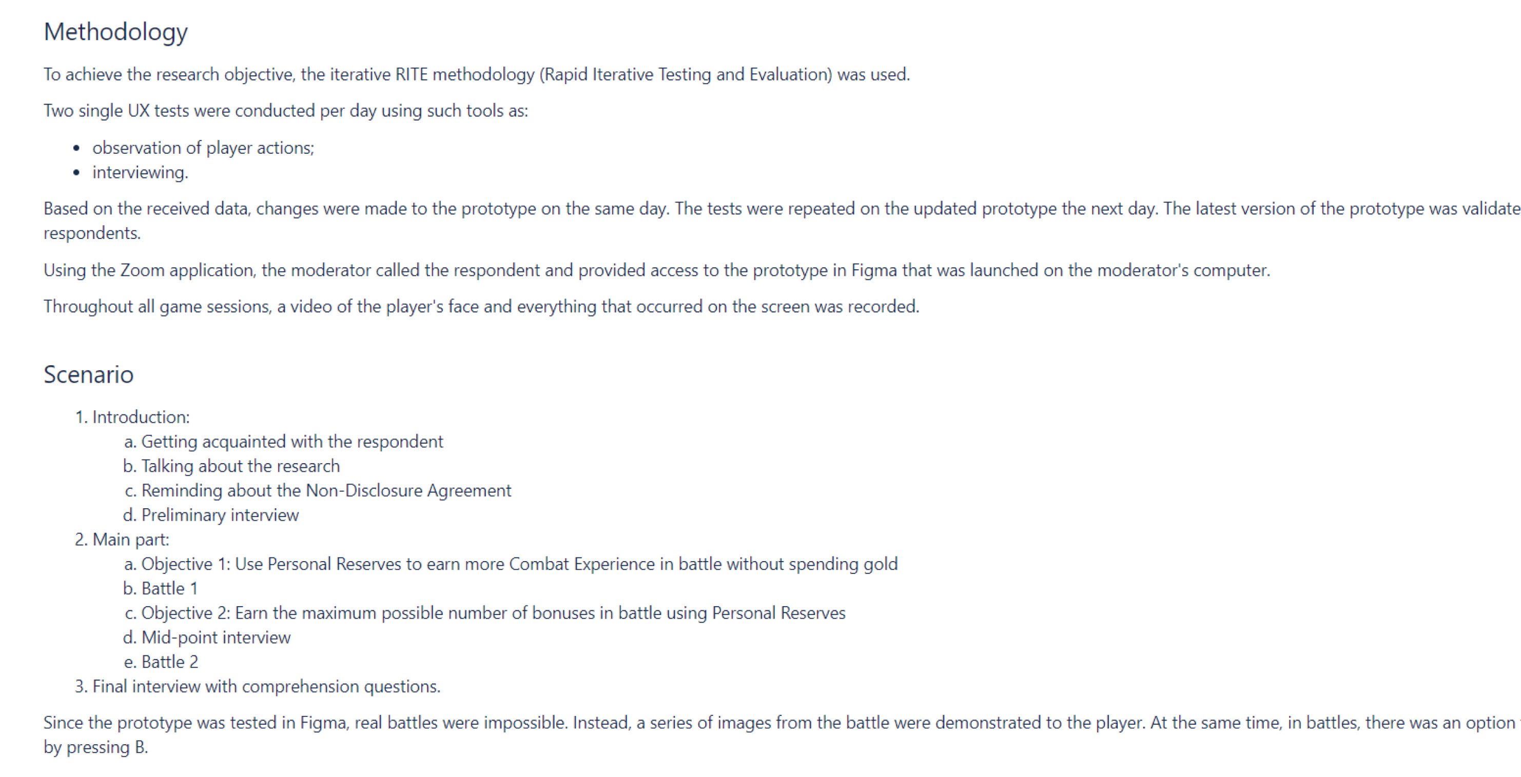 UX Lab Testing — World of Tanks Boosters redesign.