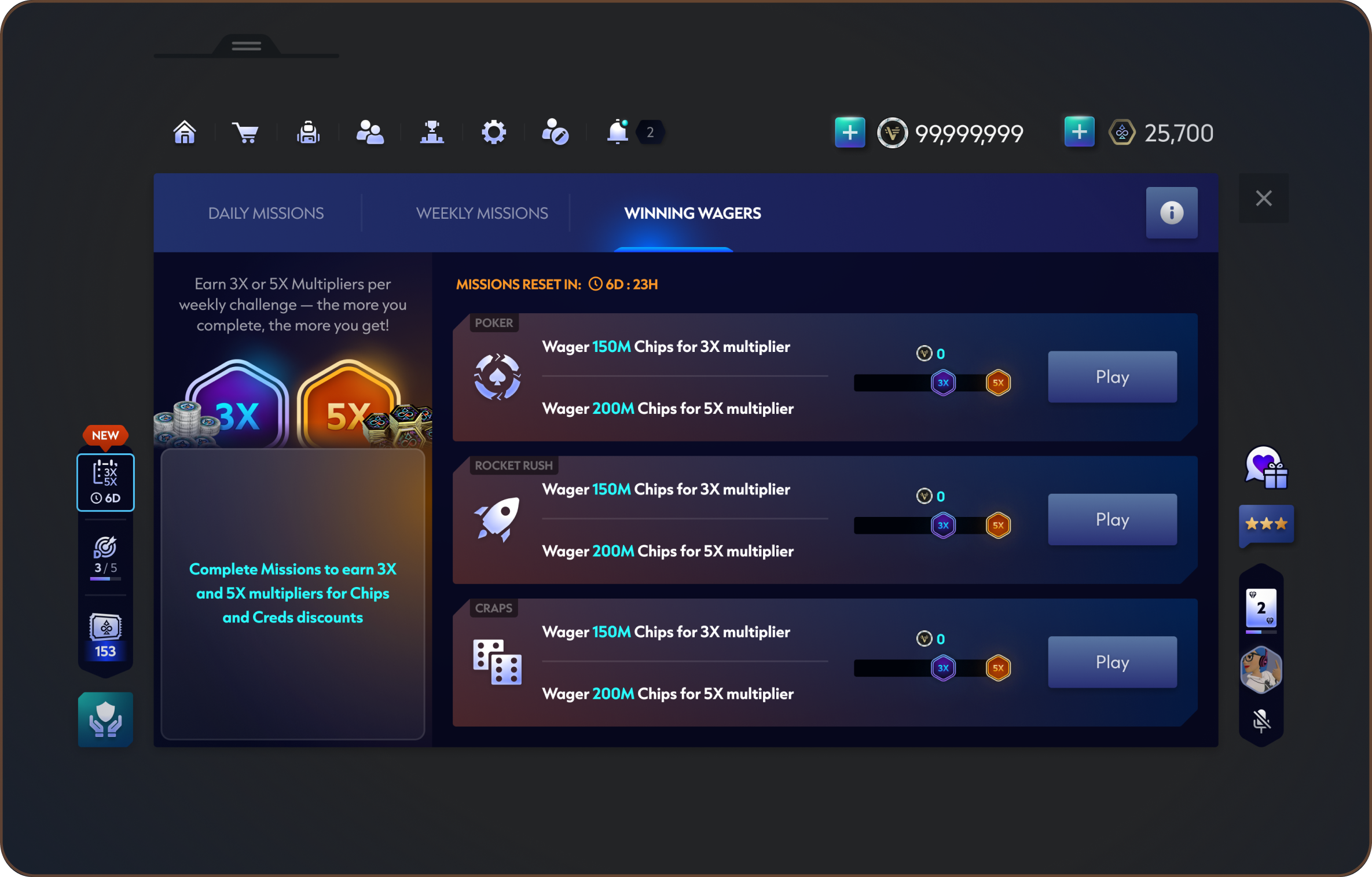 Winning Wagers mission framework concept.